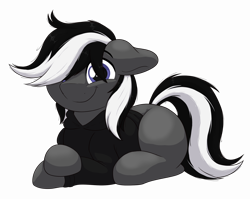 Size: 2160x1717 | Tagged: safe, artist:ljdamz1119, oc, oc only, oc:kenn, earth pony, pony, clothes, earth pony oc, floppy ears, hoodie, lying down, male, ponyloaf, prone, simple background, solo, stallion, transparent background