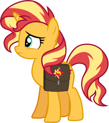 Size: 3000x3375 | Tagged: safe, artist:cloudy glow, sunset shimmer, pony, unicorn, equestria girls, equestria girls specials, g4, my little pony equestria girls: better together, my little pony equestria girls: forgotten friendship, bag, high res, saddle bag, simple background, solo, transparent background, vector