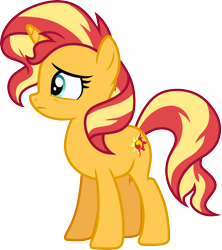 Size: 3000x3375 | Tagged: safe, alternate version, artist:cloudy glow, sunset shimmer, pony, unicorn, equestria girls, equestria girls specials, g4, my little pony equestria girls: better together, my little pony equestria girls: forgotten friendship, high res, simple background, solo, transparent background, vector
