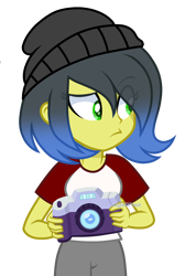 Size: 1650x2450 | Tagged: safe, artist:skyfallfrost, oc, oc:pauly sentry, human, equestria girls, g4, camera, female, simple background, solo, transparent background