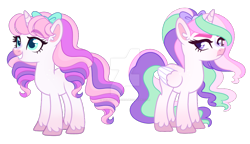 Size: 1280x738 | Tagged: safe, artist:twilightpriincess, oc, oc only, alicorn, pony, unicorn, alicorn oc, base used, deviantart watermark, female, horn, mare, obtrusive watermark, simple background, transparent background, unicorn oc, watermark, wings