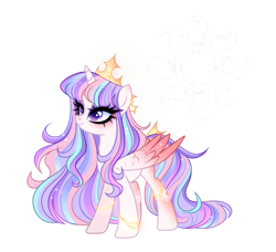 Size: 1280x1169 | Tagged: safe, artist:afterglory, oc, oc only, alicorn, pony, alicorn oc, base used, crown, female, horn, jewelry, magical lesbian spawn, mare, offspring, parent:princess celestia, parent:twilight sparkle, parents:twilestia, regalia, simple background, solo, transparent background, wings