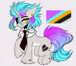 Size: 2317x2000 | Tagged: safe, artist:krissstudios, oc, pony, unicorn, high res, horn, male, necktie, simple background, solo, stallion, unicorn oc, white background