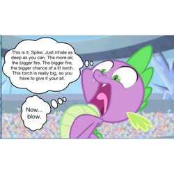 Size: 790x790 | Tagged: safe, edit, edited screencap, screencap, spike, dragon, equestria games (episode), g4, baby, baby dragon, puffed chest, solo, speech bubble