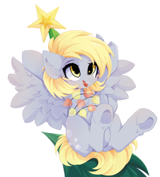 Size: 4157x4590 | Tagged: safe, artist:xsatanielx, derpy hooves, pegasus, pony, a hearth's warming tail, g4, absurd resolution, christmas, christmas lights, christmas tree, derp, derpy star, female, holiday, mare, simple background, solo, stars, tangled up, transparent background, tree