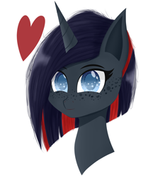 Size: 2740x2940 | Tagged: safe, artist:krymak, pony, unicorn, crossover, female, floating heart, heart, high res, horseland, mare, ponified, scarlet (horseland), simple background, solo, white background