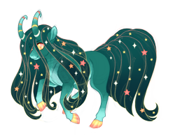 Size: 2900x2300 | Tagged: safe, artist:gigason, oc, oc:ornament, earth pony, pony, earth pony oc, female, high res, horns, simple background, solo, transparent background