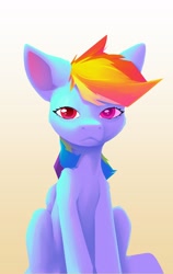 Size: 1580x2500 | Tagged: safe, alternate version, artist:senaelik, rainbow dash, pegasus, pony, g4, :<, solo