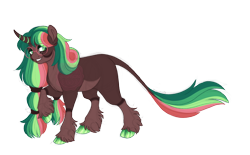Size: 3700x2300 | Tagged: safe, artist:gigason, oc, oc:wish wraith, pony, unicorn, cloven hooves, curved horn, female, glasses, high res, horn, leonine tail, mare, simple background, smiling, solo, tail, transparent background, unicorn oc
