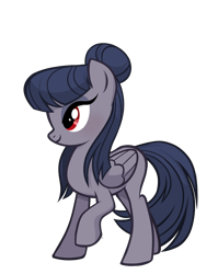 Size: 1832x2302 | Tagged: safe, artist:pandan009, derpibooru exclusive, oc, oc only, oc:haisuu gaku, pegasus, pony, derpibooru community collaboration, alternate hairstyle, high res, pegasus oc, show accurate, simple background, smiling, solo, transparent background