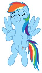 Size: 1150x2000 | Tagged: safe, artist:nitei, rainbow dash, pegasus, pony, g4, atg 2022, eyes closed, female, flying, grin, mare, newbie artist training grounds, proud, puffed chest, show accurate, simple background, smiling, smug, solo, transparent background