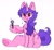 Size: 1967x1791 | Tagged: safe, artist:spookyfoxinc, oc, oc only, alicorn, pony, alicorn oc, heart, heart eyes, horn, microphone, pink, simple background, sitting, solo, white background, wing hands, wing hold, wingding eyes, wings