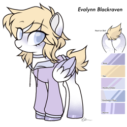 Size: 768x768 | Tagged: safe, artist:vampirix, oc, oc only, oc:evalynnblackraven, pegasus, pony, butt, clothes, female, heart butt, heart mark, hoodie, mare, no source available, pegasus oc, plot, reference sheet, simple background, solo, white background