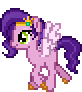 Size: 82x92 | Tagged: safe, artist:xodok, pipp petals, pegasus, pony, series:ponyashnost, g5, animated, colored wings, desktop ponies, female, flapping wings, gif, mare, pixel art, simple background, smiling, solo, sprite, transparent background, trotting, wings