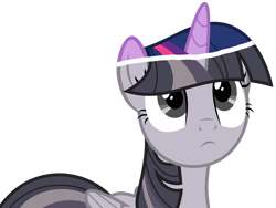 Size: 2991x2250 | Tagged: safe, artist:sketchmcreations, artist:wardex101, edit, twilight sparkle, alicorn, pony, g4, uprooted, discorded, discorded twilight, female, frown, high res, looking up, mare, simple background, solo, transparent background, twilight sparkle (alicorn), vector