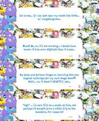 Size: 2048x2492 | Tagged: safe, gameloft, trixie, pony, unicorn, g4, my little pony: magic princess, brooch, cape, clothes, dialogue, dialogue box, event, female, hat, high res, jewelry, mare, mobile game, solo focus, speech bubble, text, trixie's cape, trixie's hat