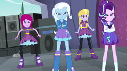 Size: 1280x714 | Tagged: safe, artist:bigpurplemuppet99, artist:xebck, fuchsia blush, lavender lace, starlight glimmer, trixie, human, equestria girls, g4, my little pony equestria girls: rainbow rocks, clothes swap, trixie and the illusions