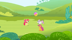 Size: 1920x1080 | Tagged: safe, screencap, apple bloom, scootaloo, sweetie belle, earth pony, pegasus, pony, unicorn, g4, lesson zero, season 2, :p, adorabloom, animated, animated screencap, apple bloom's bow, ball, blank flank, bow, butt, cute, cutealoo, cutie mark crusaders, derp, diasweetes, female, filly, foal, hair bow, horn, jumping, laughing, playing, plot, sound, spread wings, tongue out, webm, wings