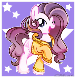 Size: 1024x1048 | Tagged: safe, artist:xwhitedreamsx, earth pony, pony, clothes, female, hoodie, one eye closed, solo