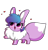 Size: 1040x1075 | Tagged: safe, artist:kittyrosie, edit, izzy moonbow, eevee, g5, cute, daaaaaaaaaaaw, floating heart, heart, izzybetes, open mouth, open smile, pokefied, pokémon, raised hoof, simple background, smiling, solo, species swap, transparent background