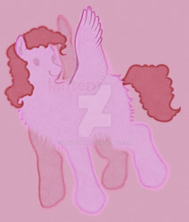 Size: 1024x1207 | Tagged: safe, artist:lanternik, pinkie pie, pegasus, pony, g4, chest fluff, deviantart watermark, obtrusive watermark, pegasus pinkie pie, race swap, watermark, wings