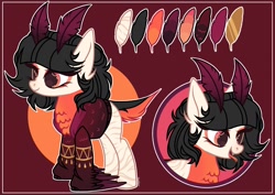 Size: 1280x904 | Tagged: safe, artist:justsadluna, oc, oc only, earth pony, pony, bust, duo, earth pony oc, eyelashes, feather, female, hoof fluff, mare, reference sheet, smiling, tongue out