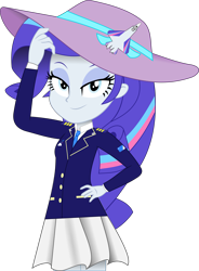 Size: 2357x3200 | Tagged: safe, artist:rarity3257, rarity, oc, oc:stardust falken, human, equestria girls, g4, air force, air force uniform, clothes, hairpin, high res, military uniform, sergeant, simple background, solo, transparent background, uniform, uniform hat