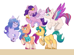 Size: 1440x1080 | Tagged: safe, artist:flowery_pikture, hitch trailblazer, izzy moonbow, pipp petals, sunny starscout, zipp storm, earth pony, pegasus, pony, unicorn, g5, cellphone, female, hitch trailblazer is not amused, male, mane five, mane stripe sunny, mare, phone, royal sisters (g5), siblings, simple background, sisters, stallion, unamused, white background