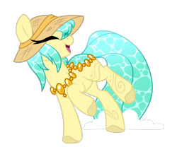 Size: 1200x1000 | Tagged: safe, artist:crystal-tranquility, oc, oc:sunrise shore, original species, pond pony, closed species, female, hat, mare, simple background, solo, transparent background