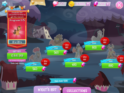 Size: 2048x1536 | Tagged: safe, gameloft, idw, king vorak, morninglory fields, queen haydon, scorpan, sendak the elder, centaur, gargoyle, pony, unicorn, taur, g4, my little pony: magic princess, spoiler:comic, armor, background character, background pony, cloak, clothes, coin, collection, costs real money, crown, dress, ear piercing, earring, english, female, gargoyle guard, gem, group, guard, helmet, horn, horns, idw showified, jewelry, male, mare, mobile game, necklace, numbers, piercing, regalia, sale, scorpan's necklace, spear, staff, tail, text, timer, unnamed character, unnamed gargoyle, unnamed pony, weapon, wings