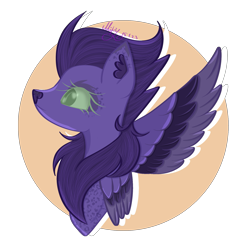 Size: 1901x1901 | Tagged: safe, artist:thecommandermiky, oc, oc only, unnamed oc, cheetah, hybrid, pegasus, pony, chest fluff, ear fluff, female, hybrid oc, mare, pegasus oc, purple hair, signature, simple background, solo, spread wings, transparent background, wings