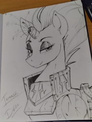Size: 1552x2048 | Tagged: safe, artist:thelunarmoon, tempest shadow, pony, g4, solo, traditional art