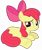 Size: 4512x5328 | Tagged: safe, artist:php197, editor:saru, apple bloom, earth pony, pony, g4, female, filly, foal, looking at you, looking back, lying down, show accurate, simple background, smiling, solo, transparent background