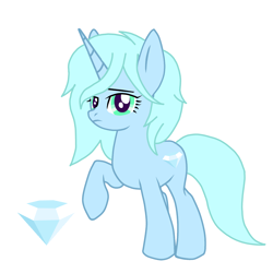 Size: 4096x4096 | Tagged: safe, artist:foxyfell1337, oc, oc only, oc:ice diamond, pony, unicorn, g4, absurd resolution, base used, eyebrows, female, frown, horn, looking at you, mare, raised hoof, simple background, solo, transparent background, unicorn oc