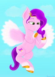 Size: 2480x3508 | Tagged: safe, artist:samenandsam, pipp petals, pegasus, pony, g5, my little pony: a new generation, adorapipp, cellphone, colored hooves, cute, female, high res, jewelry, mare, phone, simple background, smartphone, smiling, solo, tiara, wings