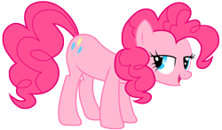 Size: 5000x2930 | Tagged: safe, artist:kooner-cz, pinkie pie, earth pony, pony, g4, bedroom eyes, female, flirtie pie, flirting, lidded eyes, mare, open mouth, simple background, solo, transparent background, vector