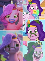 Size: 1408x1880 | Tagged: safe, edit, edited screencap, screencap, pipp petals, zipp storm, pegasus, pony, bridlewood spog, g5, my little pony: make your mark, my little pony: make your mark chapter 2, my little pony: tell your tale, on your cutie marks, pippsqueaks forever, portrait of a princess, the traditional unicorn sleep-over, spoiler:g5, spoiler:my little pony: make your mark, spoiler:my little pony: make your mark chapter 2, spoiler:my little pony: tell your tale, spoiler:mymc02e03, spoiler:mymc02e06, spoiler:tyts01e18, spoiler:tyts01e28, spoiler:tyts01e43, adorapipp, beard, cute, facial hair, fake beard, fake moustache, female, mare, meme