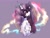 Size: 2048x1552 | Tagged: safe, artist:malinraf1615, idw, violette rainbow, pony, unicorn, g5, spoiler:comic, spoiler:g5comic, spoiler:g5comic14, bust, chest fluff, coat markings, dreadlocks, pinto, purple background, rainbow colors, simple background, smiling, solo, vitiligo