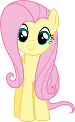 Size: 3320x5388 | Tagged: safe, artist:baumkuchenpony, fluttershy, pegasus, pony, g4, keep calm and flutter on, season 3, .svg available, cute, female, full body, happy, looking at you, mare, shyabetes, simple background, smiling, solo, transparent background, vector