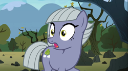 Size: 1280x718 | Tagged: safe, screencap, limestone pie, g4, season 8, the maud couple, open mouth, rock farm, solo