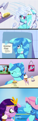 Size: 2048x6414 | Tagged: safe, artist:php176, derpibooru exclusive, jazz hooves, pipp petals, earth pony, pegasus, pony, g5, adorapipp, blue mane, bubble, chocolate, comic, confused, cream cheese, cute, ears back, egg, eyes closed, female, filly, filly jazz, floppy ears, foal, food, happy, ice cream, ice cream cone, jazzibetes, jewelry, lineless, mane dye, mirror, name, note, ocean, picture frame, poster, prank, reference to another series, reflection, scrubbing, shading, shampoo, shocked, shower, silly, soap, sponge, sprinkles, tiara, tongue out, water, wet, wet mane, wrong color, yoshi egg, younger