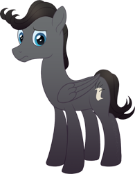Size: 1200x1536 | Tagged: safe, artist:crystalightx, oc, oc only, oc:greywind, pegasus, pony, 2023 community collab, derpibooru community collaboration, male, pegasus oc, sad, simple background, solo, stallion, transparent background