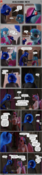 Size: 2000x8190 | Tagged: safe, artist:stellarator, princess luna, sonata dusk, twilight sparkle, anthro, unguligrade anthro, comic:we will be adored, comic:we will be adored part 49, g4, 3d, blender, blender cycles, breasts, comic, cycles render, dream, gem, not sfm, siren gem
