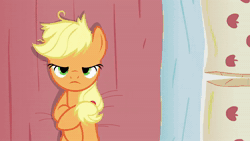 Size: 1920x1080 | Tagged: safe, screencap, apple bloom, applejack, earth pony, pony, apple family reunion, g4, adorabloom, animated, apple bloom's bow, bed, bow, cute, dishevelled, female, filly, foal, hair bow, lying down, mare, no sound, on back, pillow, tired, webm