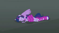 Size: 3072x1727 | Tagged: safe, screencap, twilight sparkle, alicorn, human, equestria girls, g4, my little pony equestria girls, bare shoulders, boots, eyes closed, fall formal outfits, female, lying down, open mouth, ponied up, shoes, sleeveless, solo, spread wings, strapless, twilight ball dress, twilight sparkle (alicorn), wings