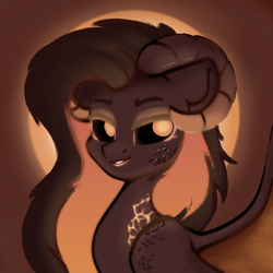 Size: 2048x2048 | Tagged: safe, artist:pollynia, oc, oc only, alicorn, pony, art trade, female, glowing, glowing eyes, high res, horns, mare, solo