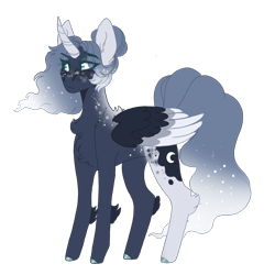 Size: 2000x2000 | Tagged: safe, artist:scarletskitty12, princess luna, alicorn, pony, g4, alternate design, chest fluff, female, high res, mare, simple background, solo, transparent background