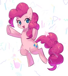 Size: 1032x1152 | Tagged: safe, artist:plusplus_pony, pinkie pie, earth pony, pony, g4, looking at you, open mouth, open smile, smiling, solo