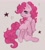 Size: 1630x1828 | Tagged: safe, artist:origamijuni, pinkie pie, earth pony, pony, g4, fluffy, lidded eyes, smiling, solo, underhoof