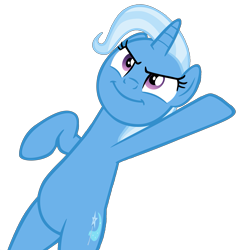 Size: 1137x1194 | Tagged: safe, artist:hendro107, edit, vector edit, trixie, pony, unicorn, g4, to where and back again, belly, bipedal, cropped, hind legs, simple background, smiling, smirk, solo, transparent background, vector